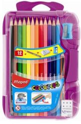 Maped Creioane triunghiulare MAPED "COLOR`PEPS SMART BOX", 12 buc