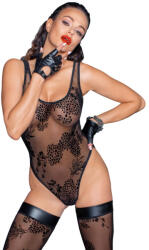  Tulle body with patterned flock embroidery - M - szexshoponline
