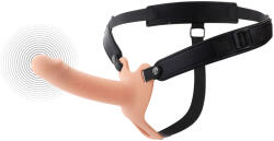 Hidden Desire Inferno Vibrating Silicone Hollow Penis Strap-On with Remote 16cm Skin