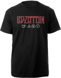 Led Zeppelin Logo & Symbols Black 2XL Ing (LZTS01MB05)