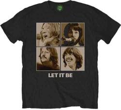 The Beatles Ing Let It Be Sepia Unisex Black L (BEATHBTEE07MB03)