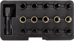 TOYA YT-17580 Izzítógyertya menetjavító és tisztító készlet 16 részes M14, M16 (YT-17580)