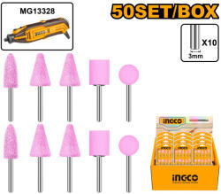 INGCO AKB1012 Csapos mini csiszolófej készlet 10 részes (AKB1012)