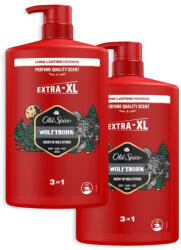 Old Spice Wolfthorn 3 az 1-ben Tusfürdő és Sampon (2x1000 ml)