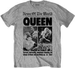Queen Ing News of the World 40th Front Page Unisex Grey XL (QUTS25MG04)