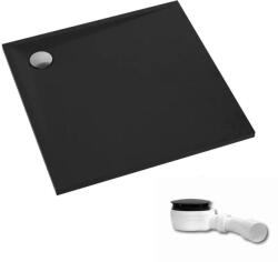 Schedpol Etrusco négyzet alakú zuhanytálca 90x90 cm fekete 3.461/C/ST (3461CST)