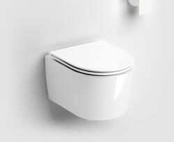 Clou BV InBe wc csésze lassú záródású ülőkével függesztett perem nélkül fehér fényes IB/04.01140 (IB0401140)