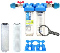 PRODO Szűrőkészlet Senior 10 "DUO. Csatlakozókészlet 3/4". Vízkőhöz (HA 10SX TS betét polifoszfát golyókkal) 122504 (122504)