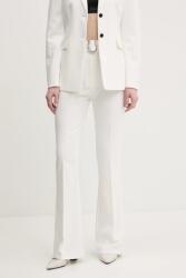 HUGO nadrág női, fehér, magas derekú trapéz, 50537602 - fehér 36