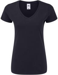 Fruit of the Loom Női Iconic V nyakú póló XS kék