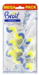  WC tisztító blokk, 2 fázisú, 3x45 g, "Brait Hygiene and fresh", óceán (16361)