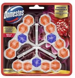 Domestos WC frissítő blokk, 3 db-os, DOMESTOS "Aroma Lux", dália és sárkánygyümölcs (64389414) - iconink