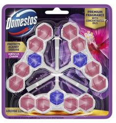 Domestos WC frissítő blokk, 3 db-os, DOMESTOS "Aroma Lux", hibiszkusz (64388868)