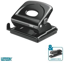 Rapid Lyukasztó, kétlyukú, 25 lap, fém, RAPID "FMC25", fekete (21835501) - iconink