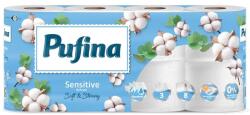 Pufina Toalettpapír, 3 rétegű, kistekercses, 8 tekercs, PUFINA "Sensitive Aquabond", illatmentes (PP20807) - iconink