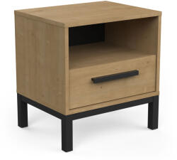  DRAFT éjjeliszekrény - tölgy/fekete (10000014378)