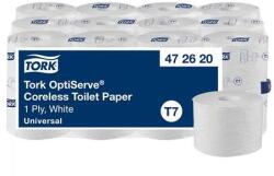 Tork Toalettpapír, belsőmag nélküli, T7 rendszer, 1 rétegű, 13, 1 cm átmérő, Universal, TORK "OptiServe", fehér (472620) - nyomtassingyen