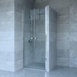 Welland RDD-80 kétszárnyú zuhanyajtó - 80 cm - króm profil - miniwebshop