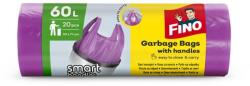 Hewa Szemeteszsák, köthető füles, 60 l, 20 db, 59x71 cm, 12 , FINO "Smart handles", lila (8571050008) - nyomtassingyen