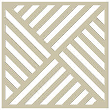  Mennyezeti kazettás dekorpanel, piramis, 595x595 mm, 3 mm HDF - Krém (B12)