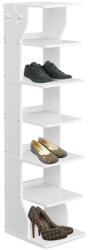 VASAGLE Suport pantofi CINDY, 6 niveluri, 30x26.4x110.4cm, alb Pantofar