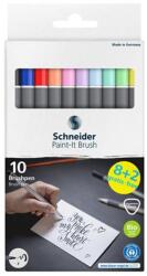 Schneider Ecsetirón készlet, hajlékony heggyel, SCHNEIDER "Paint-It 070", 10 különböző szín (ML07010504) - nyomtassingyen