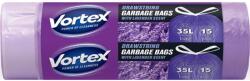 Vortex Szemeteszsák, zárószalagos, 35 l, 15 db, 50x60 cm, HDPE, 15 , VORTEX, levendula illattal (MSZ3515VORTEXSCENTLA) - nyomtassingyen