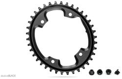absoluteBLACK Lánckerék CX OVAL 110BCD asszimetrikus 4 lyukas fekete 40T csavarral