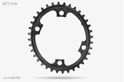 absoluteBLACK Lánckerék Országúti OVAL 110BCD asszim Shimano 9000/6800 4 lyukas fekete 36T