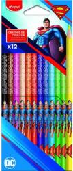 Maped Színes ceruza készlet, háromszögletű, MAPED "Superman", 12 különböző szín (862208) - nyomtassingyen