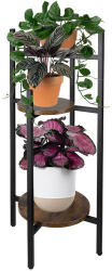  Álló fém virágtartó állvány, 3 szintes, 80 cm