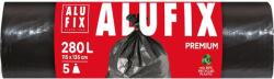 Alufix Szemeteszsák, 280 l, 5 db, 115x135 cm, 60 , ALUFIX, fekete (MS280UNINEW) - nyomtassingyen