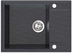SINK Quality Quality Sink55 gránit mosogató, 620x460x215 mm, fekete pettyes, SKQ-SINK. B. 1KKO (SKQ-SINK.B.1KKO)