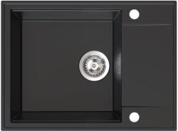 SINK Quality Quality Sink55 mosogató, gránit konyhai mosogató 620x460x215 mm, fekete, SKQ-SINK. C. 1KKO (SKQ-SINK.C.1KKO)