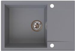 SINK Quality Quality Sink55 mosogató, gránit konyhai mosogató 680x460x215 mm, szürke, SKQ-SINK. D. 1KDO (SKQ-SINK.D.1KDO)