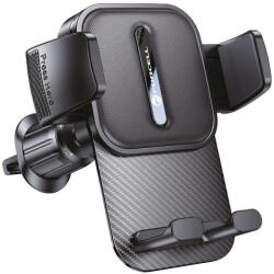  Autós tartó, univerzális, szellőzőre rögzíthető rögzíthető, 55 - 100 cm készülékekhez, 360°-ban forgatható, Forcell F-Grip GuardianAV, fekete