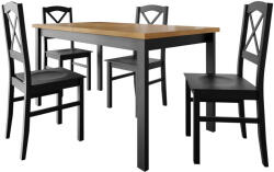  Étkezőgarnitúra Victorville 280 (Fekete + Grandson tölgy)