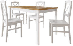  Étkezőgarnitúra Victorville 281 (Fehér + Grandson tölgy)