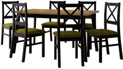  Étkezőgarnitúra Victorville 317 (Fekete)