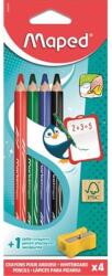 Maped Táblaceruza készlet, fehértáblához, MAPED, 4 féle szín, hegyezővel (833800FC) - mystock