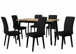  Étkezőgarnitúra Victorville 288 (Artisan tölgy + Fekete)