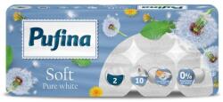 Pufina Toalettpapír, 2 rétegű, kistekercses, 10 tekercs, PUFINA "Soft White", illatmentes (PP20645) - tonerpiac