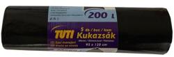 Szemeteszsák, extra erős, 200 l, 5 db, 95x120 cm, 38 , TUTI "Mega", fekete (PDP_542) - tonerpiac