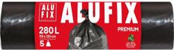 Alufix Szemeteszsák, 280 l, 5 db, 115x135 cm, 60 , ALUFIX, fekete (MS280UNINEW) - tonerpiac