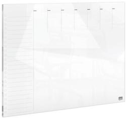 Nobo Tervezőtábla, üveg, mágneses felület, heti, 43x56 cm, NOBO "Home", fehér (1915602)