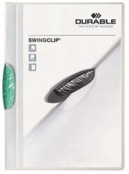 DURABLE Gyorsfűző, klipes, A4, DURABLE "Swingclip® 30", sötétzöld (226032) - tonerpiac