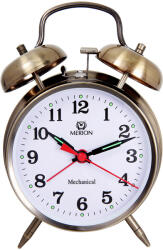 Merion fém ébresztőóra, mechanikus, barna színű, 4^ (3798-9)