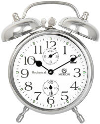 Merion fém ébresztőóra, mechanikus, ezüst színű, 3.5^ (3551-8)