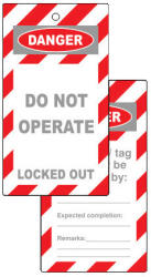 Matlock - LOCKOUT FIGYELMEZTETŐ CÍMKÉK - KÉTOLDALAS (10DB) (MTL9508560K)