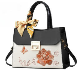 Dollcini Hímzett Női Kézitáska - Elegáns Alkalmi Táska - fekete (547121)